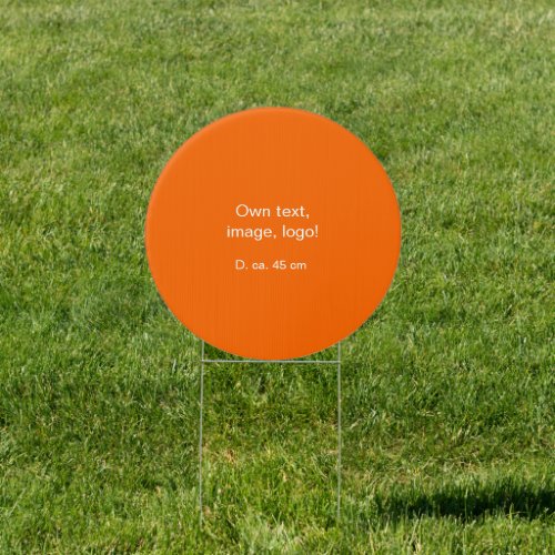 Yard Sign Circle uni Orange