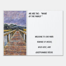 Yard Sign customizable with rabbit, snail, spring