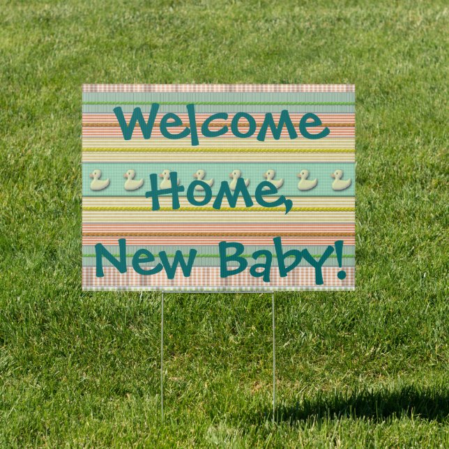 Yard Sign - Ducks in a Row - "Welcome Home" (Insitu)