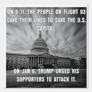 Yard Sign:  Flight 93 Saved The Capitol Sign
