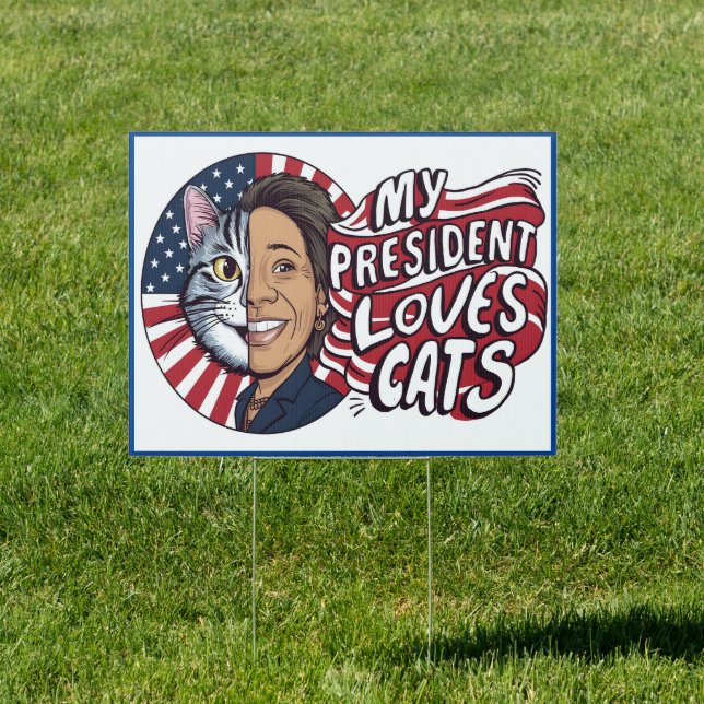 Yard sign for cat-friendly candidate (Insitu)