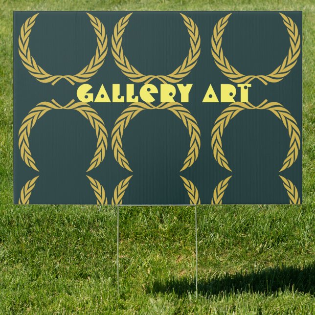 Yard Sign Gallery Art Crown image outdoor signs  (Insitu)