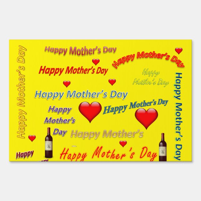 Yard Sign Happy Mother's Day (Back)