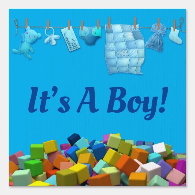 Yard Sign “It’s A Boy!” (Front)