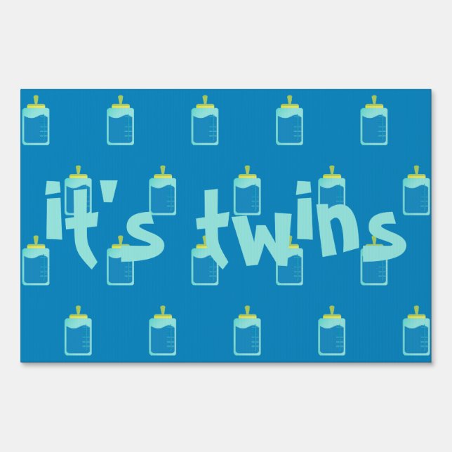 yard sign (it's twin boys) by dalDesignNZ (Back)