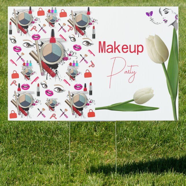 Yard Sign Makeup Party Lipstick (Insitu)