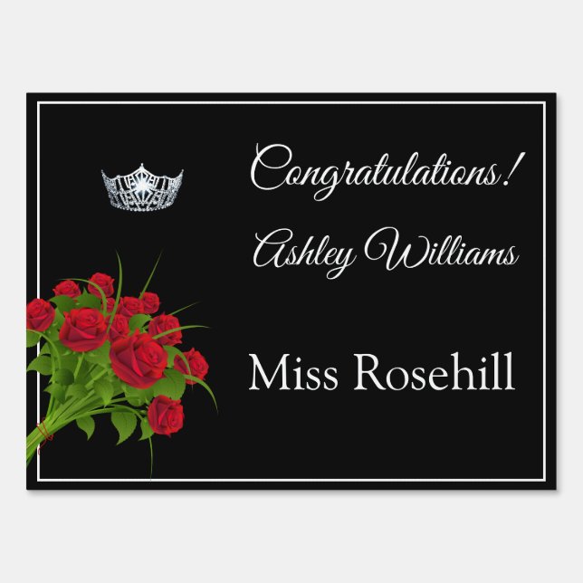 Yard Sign-Pageant Crown Sign (Front)