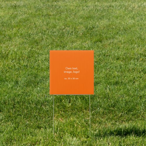 Yard Sign Rectangle uni Orange