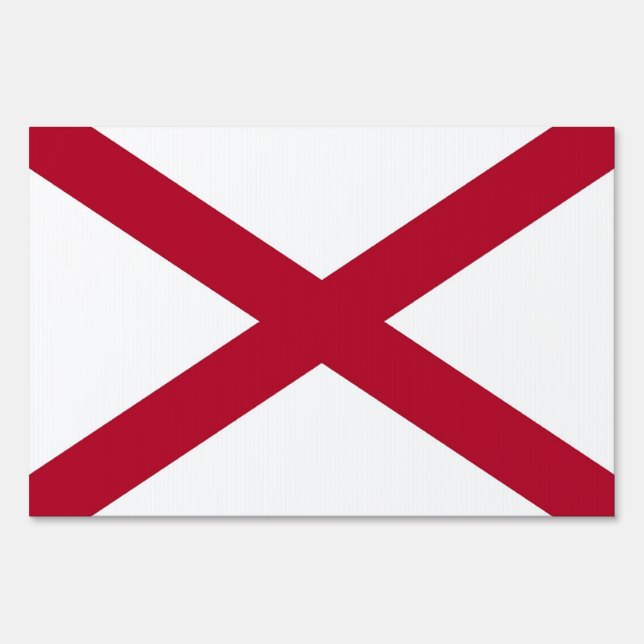 Yard Sign with flag of Alabama, USA (Front)
