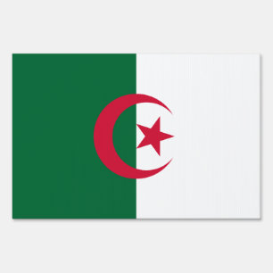 Yard Sign with flag of Algeria