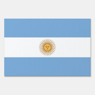 Yard Sign with flag of Argentina