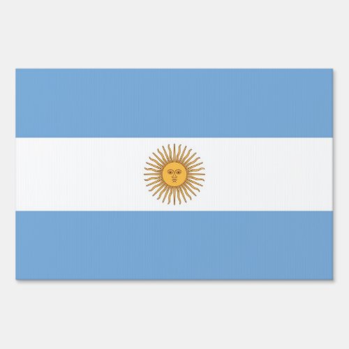 Yard Sign with flag of Argentina