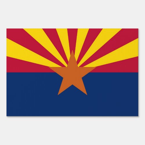 Yard Sign with flag of Arizona USA