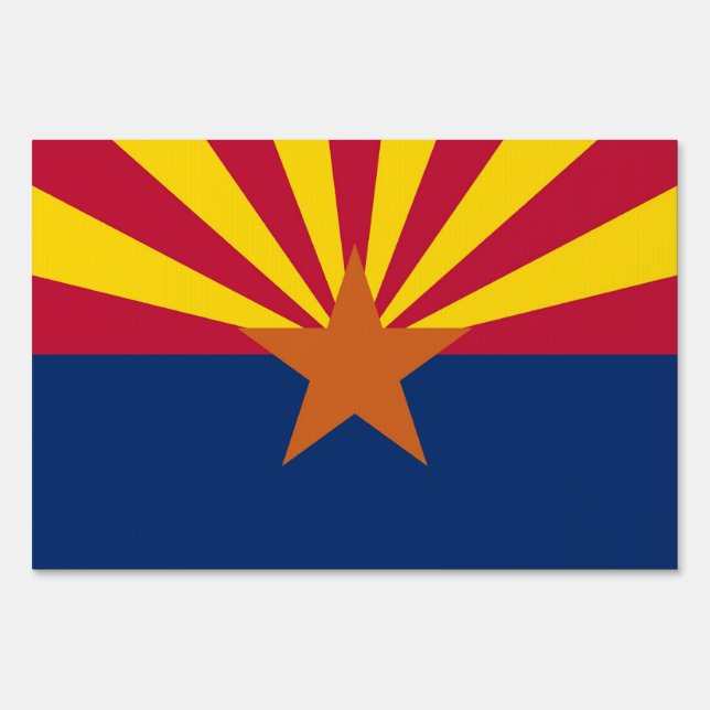 Yard Sign with flag of Arizona, USA (Front)