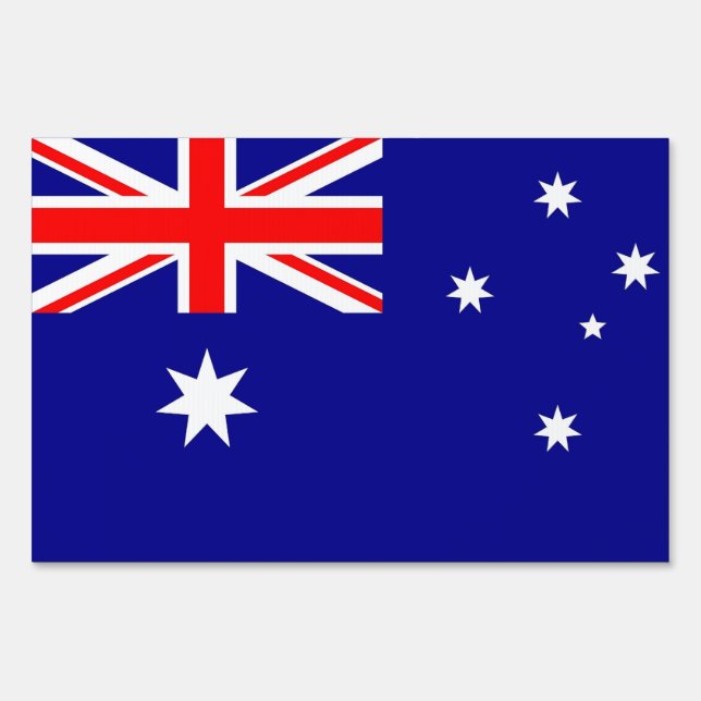 Yard Sign with flag of Australia (Front)
