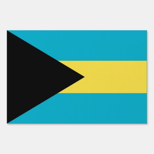 Yard Sign with flag of Bahamas