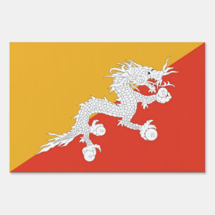 Yard Sign with flag of Bhutan