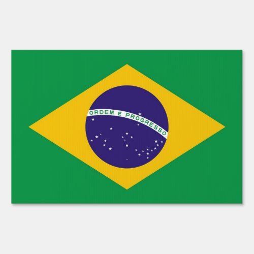 Yard Sign with flag of Brazil