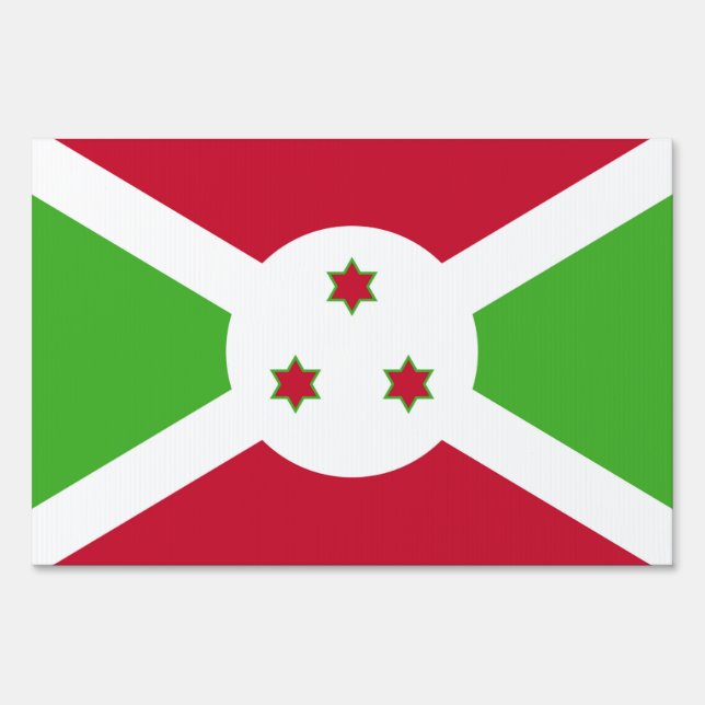 Yard Sign with flag of Burundi (Front)