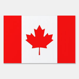 Yard Sign with flag of Canada