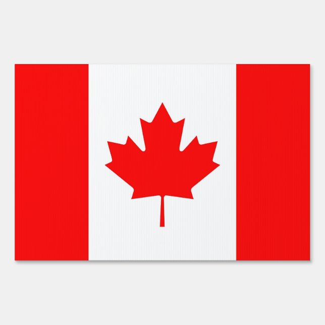 Yard Sign with flag of Canada (Front)
