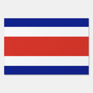 Yard Sign with flag of Costa Rica
