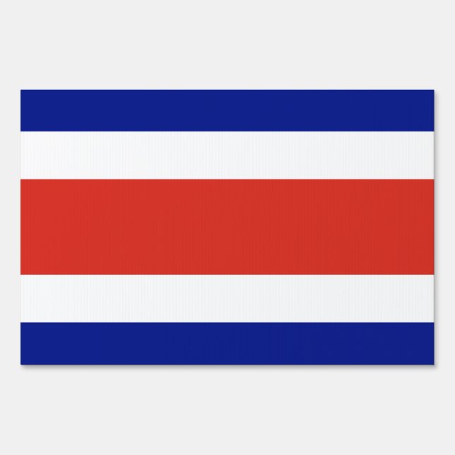 Yard Sign with flag of Costa Rica (Front)