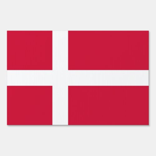 Yard Sign with flag of Denmark