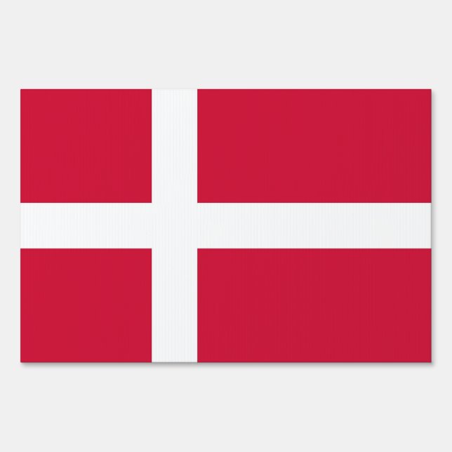 Yard Sign with flag of Denmark (Front)