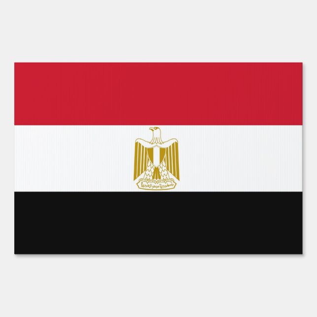 Yard Sign with flag of Egypt (Front)