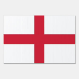 Yard Sign with flag of England, United Kingdom