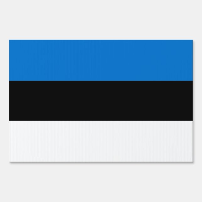 Yard Sign with flag of Estonia (Front)