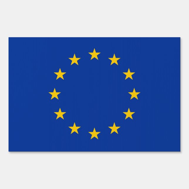 Yard Sign with flag of European Union (Front)