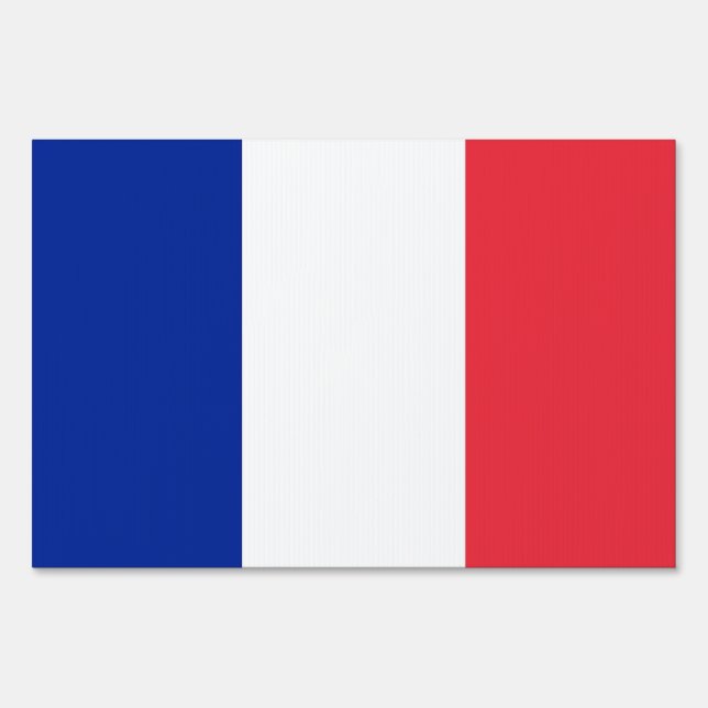 Yard Sign with flag of France (Front)
