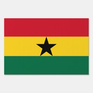 Yard Sign with flag of Ghana