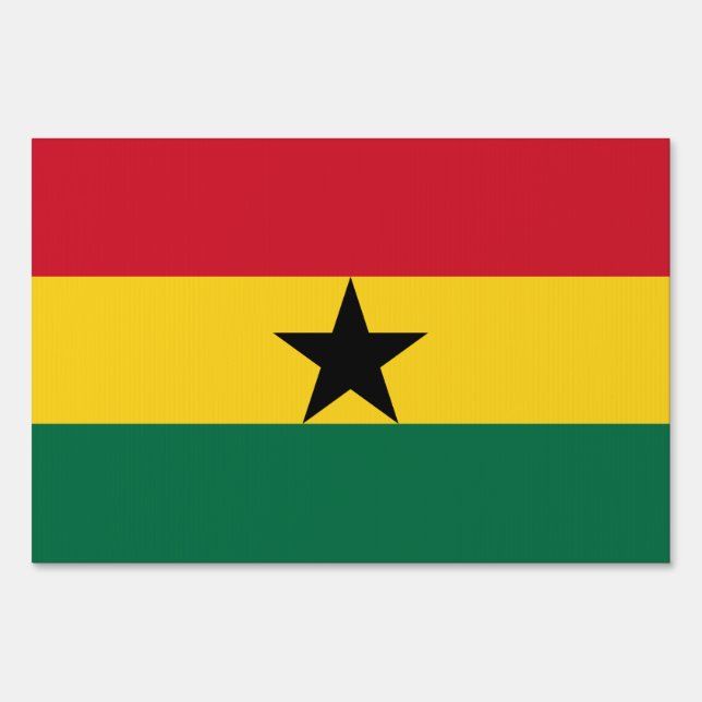 Yard Sign with flag of Ghana (Front)