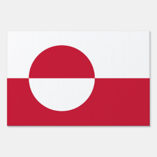 Yard Sign with flag of Greenland