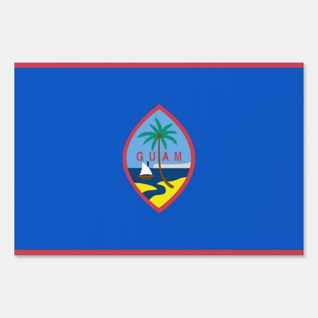 Yard Sign with flag of Guam, USA (Front)