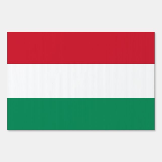 Yard Sign with flag of Hungary (Front)