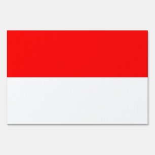 Yard Sign with flag of Indonesia