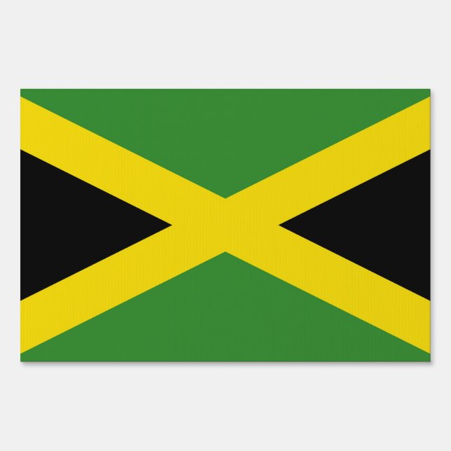 Yard Sign with flag of Jamaica (Front)