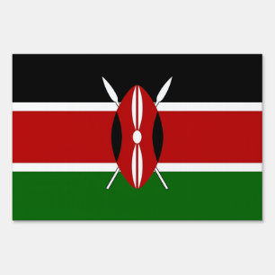Yard Sign with flag of Kenya