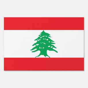 Yard Sign with flag of Lebanon
