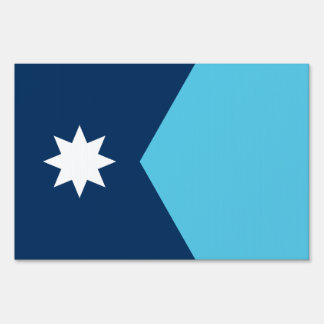Yard Sign with flag of Minnesota, USA