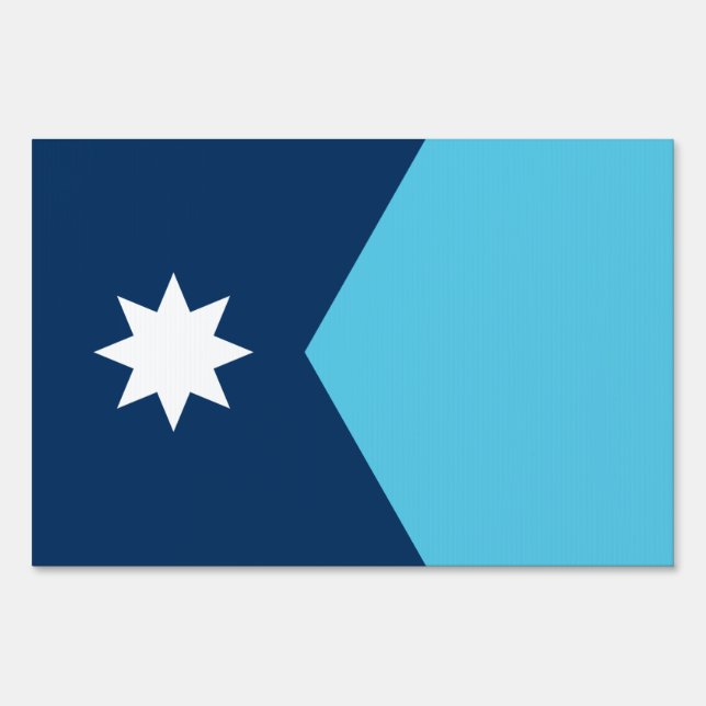 Yard Sign with flag of Minnesota, USA (Front)