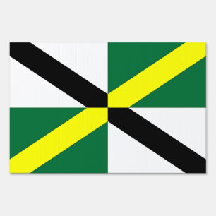 Yard Sign with flag of Monterey City, USA