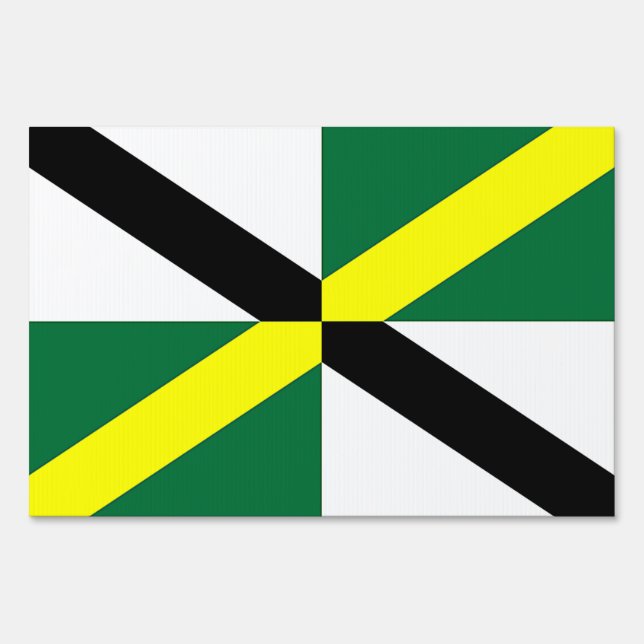 Yard Sign with flag of Monterey City, USA (Front)