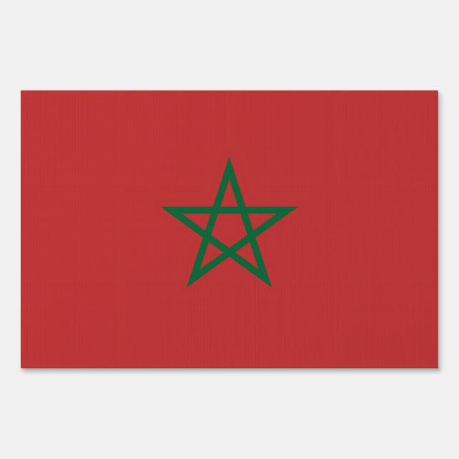 Yard Sign with flag of Morocco (Front)