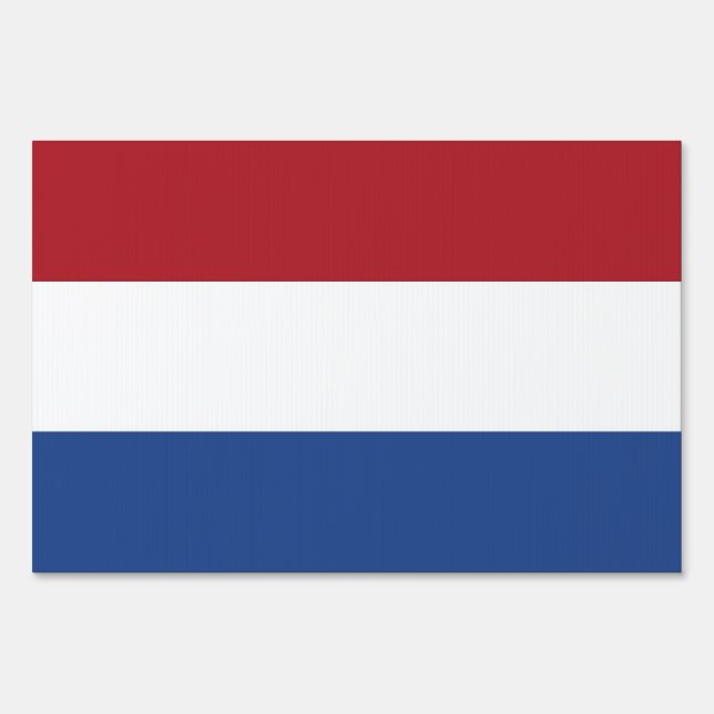 Yard Sign with flag of Netherlands (Front)