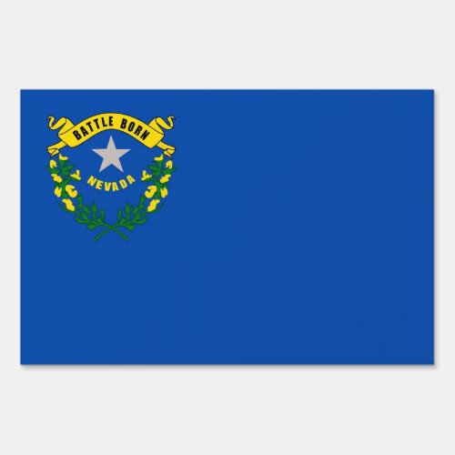 Yard Sign with flag of Nevada USA